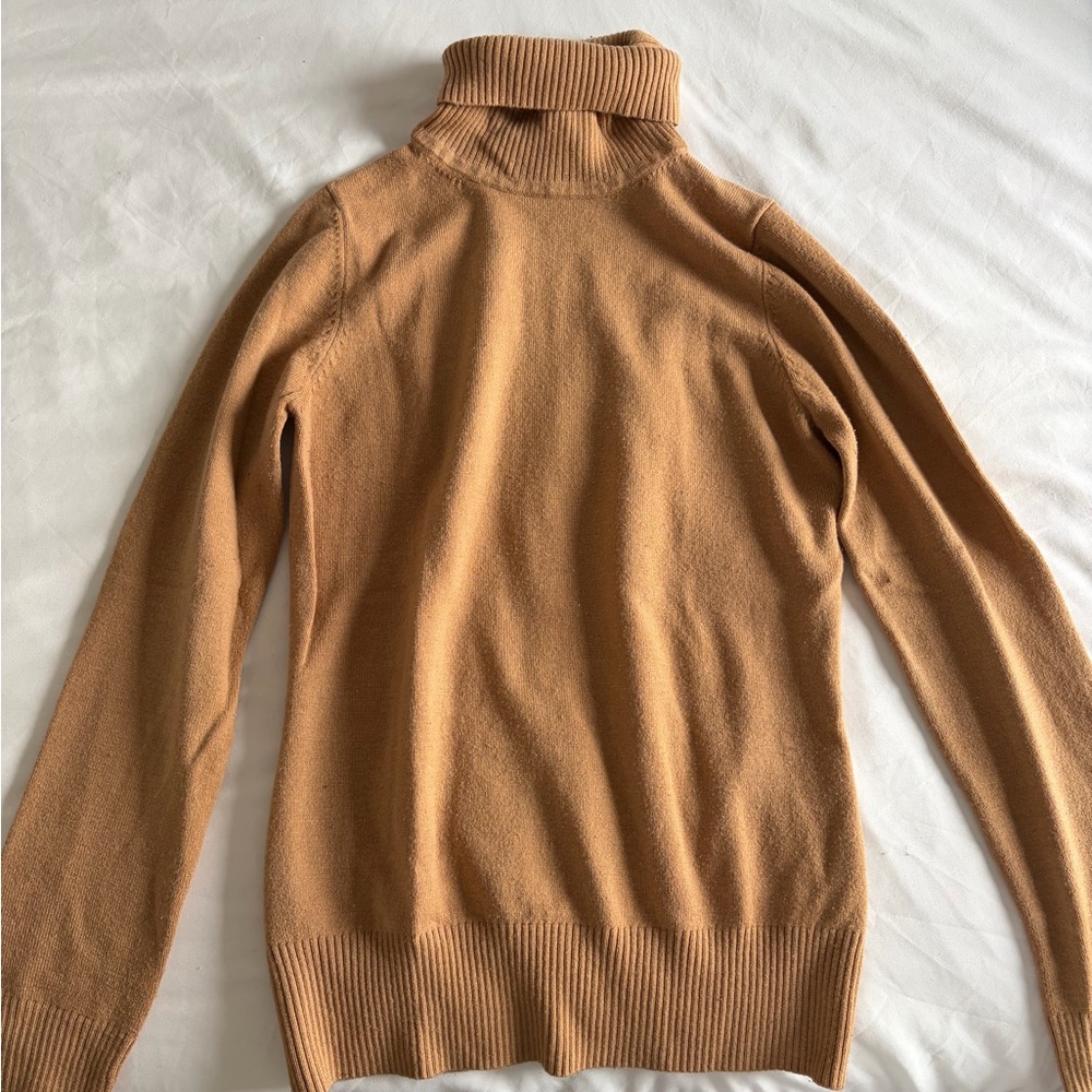 French Connection Camel Ribbed Sweater